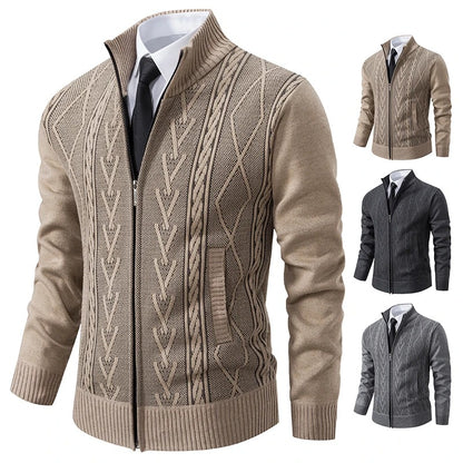 Autumn & Winter Men's Padded Knitted Sweater Coat: Warmth Meets Style