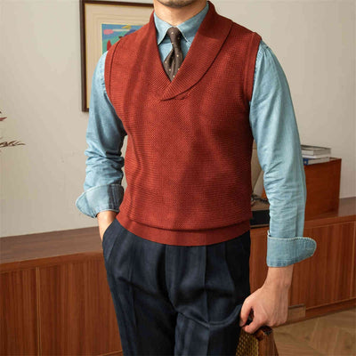Old Money Retro Casual Warm Vest