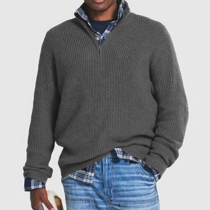 Find Knitted Sweater With Zipper For Men