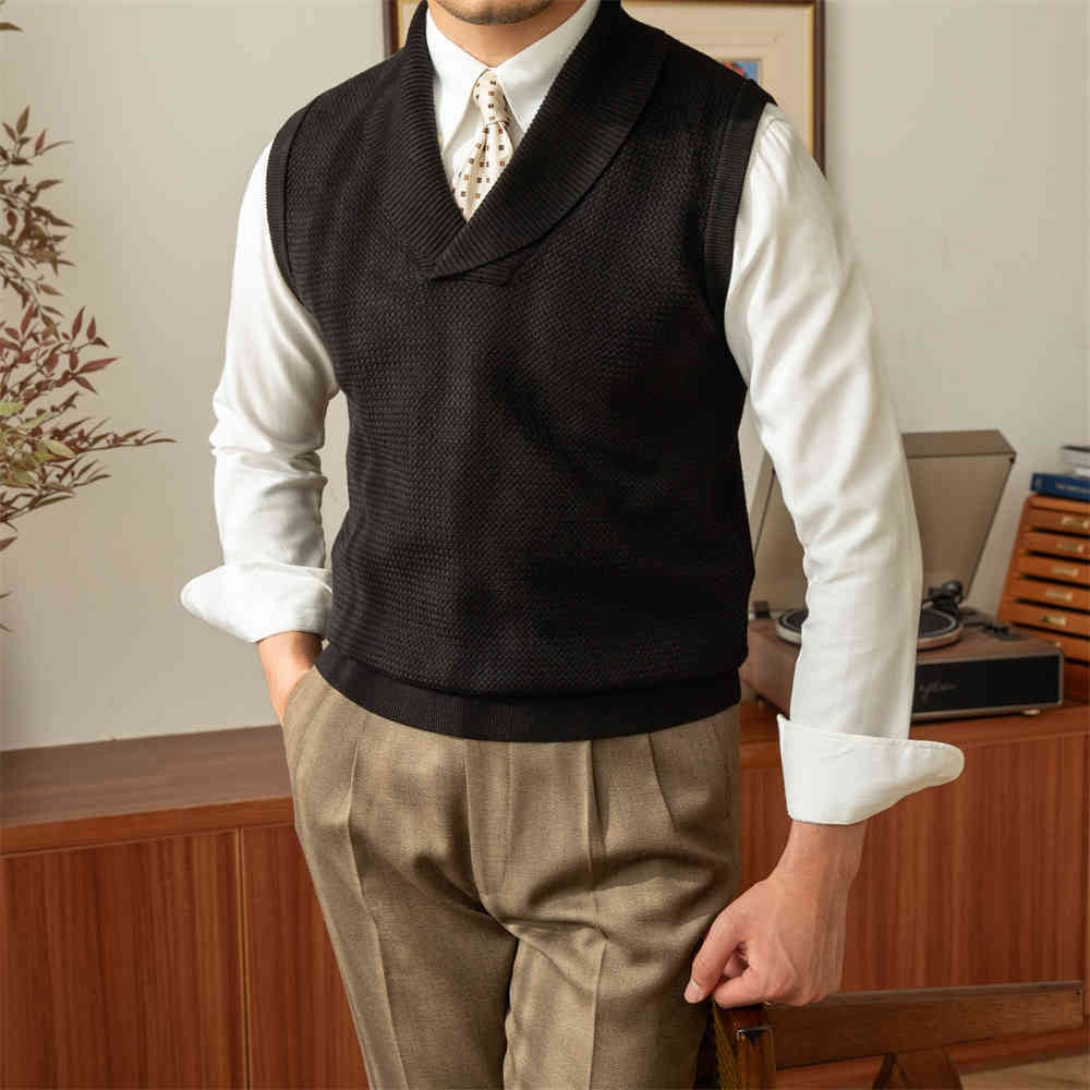 Old Money Retro Casual Warm Vest