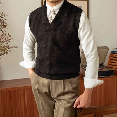Old Money Retro Casual Warm Vest