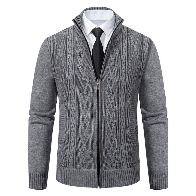 Autumn & Winter Men's Padded Knitted Sweater Coat: Warmth Meets Style