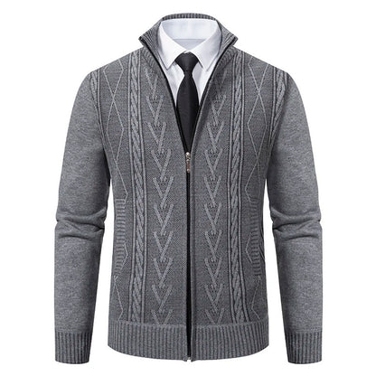 Autumn & Winter Men's Padded Knitted Sweater Coat: Warmth Meets Style