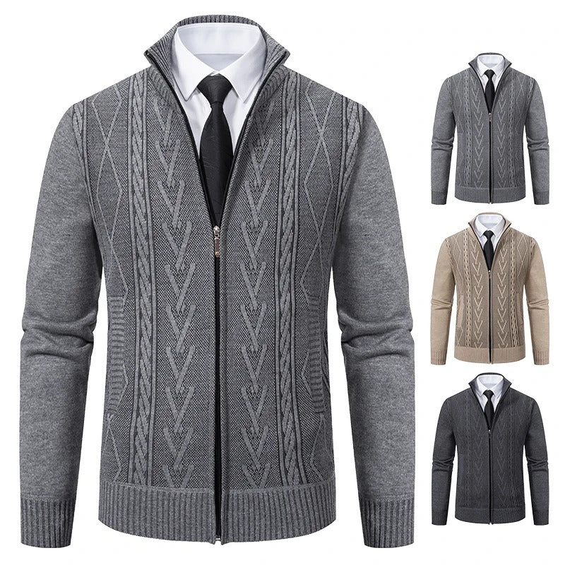 Autumn & Winter Men's Padded Knitted Sweater Coat: Warmth Meets Style