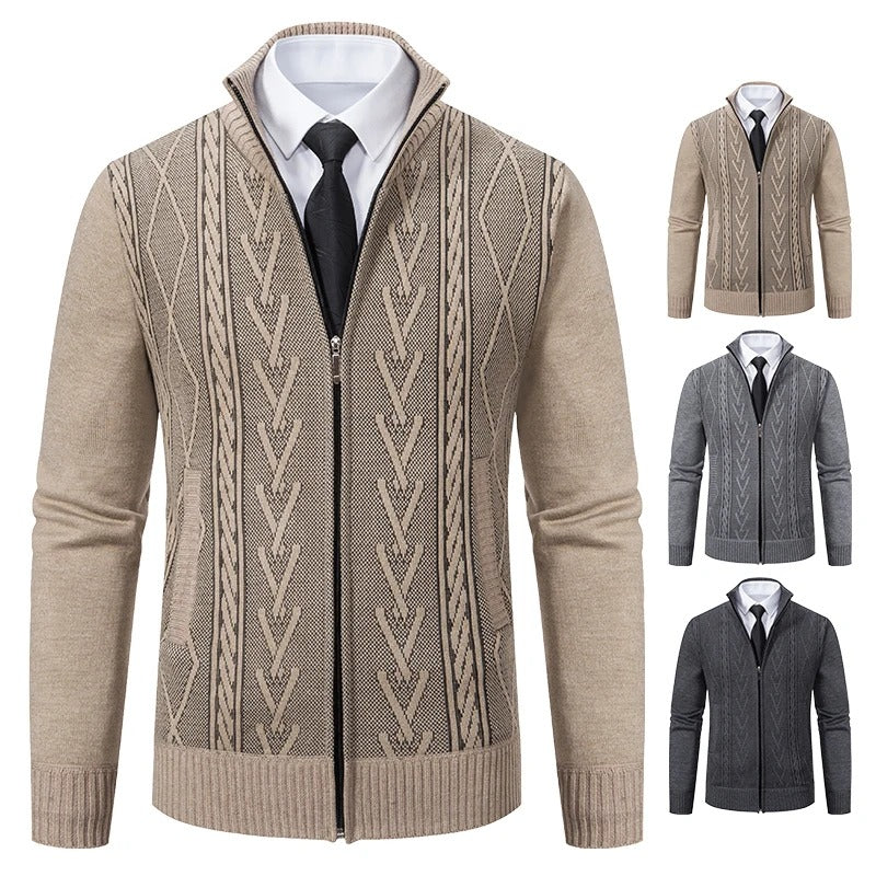 Autumn & Winter Men's Padded Knitted Sweater Coat: Warmth Meets Style