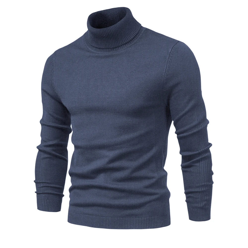 Emil turtleneck sweater in silky virgin wool