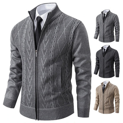 Autumn & Winter Men's Padded Knitted Sweater Coat: Warmth Meets Style