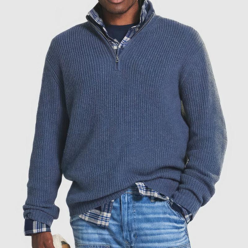 Old Money Knit Zip Sweater